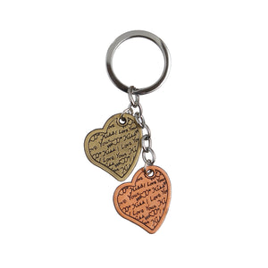 AVI Valentines'day Romantic Metal Heart Keychain Gift for Couples
