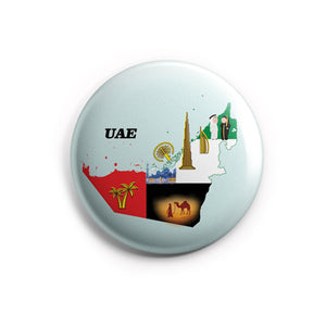 AVI 58mm Regular Size Fridge Magnet Blue UAE Map Dubai Travel Souvenirs MR8002215