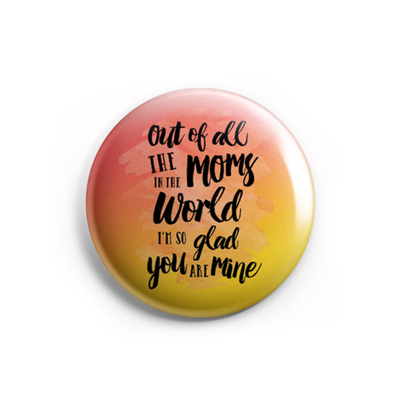 AVI Pin Badge Multicolor Mom love for Mothers day Family Quotes R8002222