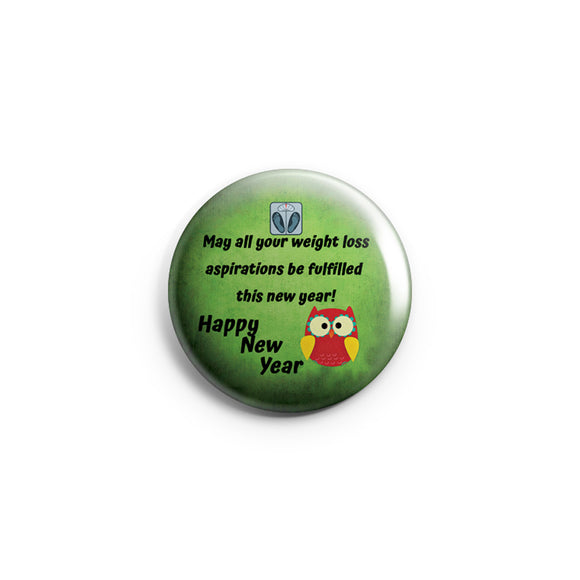 AVI 58mm Fridge Magnet Green Funny New Year wish Quote Regular Size MR8002253