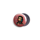 AVI Regular Size Pin Badges Faded Red background Che Guevara Cuban Marxist revolutionary Black R8002287