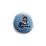 AVI 58mm Pin Badge Blue Maradona for Argentina Football Lovers Regular Size R8002298 Metal