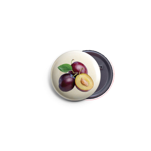 AVI 58mm Round Fridge Magnet with Plum Fruit design MR8002314