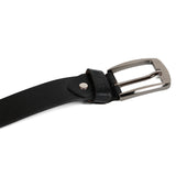 AVI Mens Classic Handcrafted Black Leather Belt