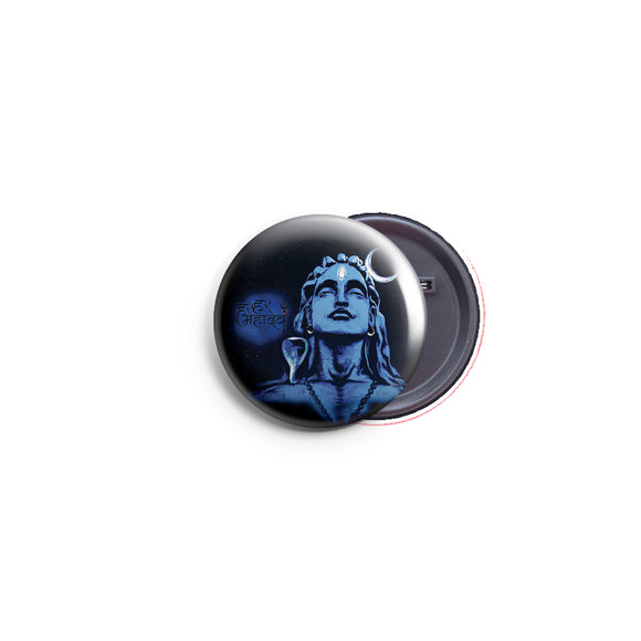 AVI 58mm Regular Size Fridge Magnet Lord Shiva Hindu God Har Har Mahadev Hindi MR8002344