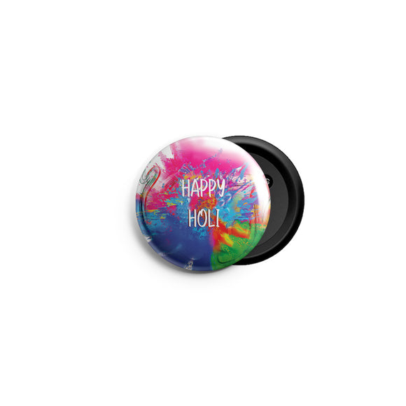 AVI 58mm Regular Size Fridge Magnet Multicolor Happy Holi MR8002346