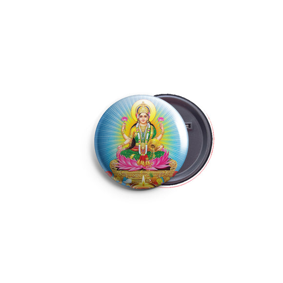 AVI 58mm Badge Blue Goddess Lakshmi Hindu God The cosmic dancer Regular Size R8002364