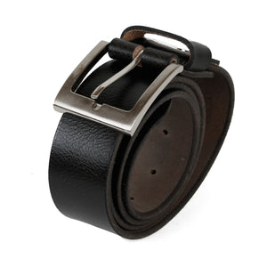 AVI Mens Classic Handcrafted Black Leather Belt