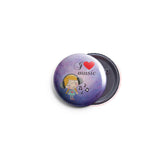 AVI 58mm Regular Size Fridge Magnet Purple I love Music quote Quote MR8002375
