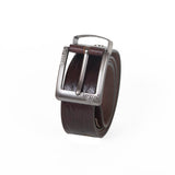 AVI Mens Coffee Brown Colour Leather Belt with Woodland Design
