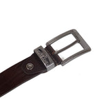 AVI Mens Coffee Brown Colour Leather Belt with Woodland Design