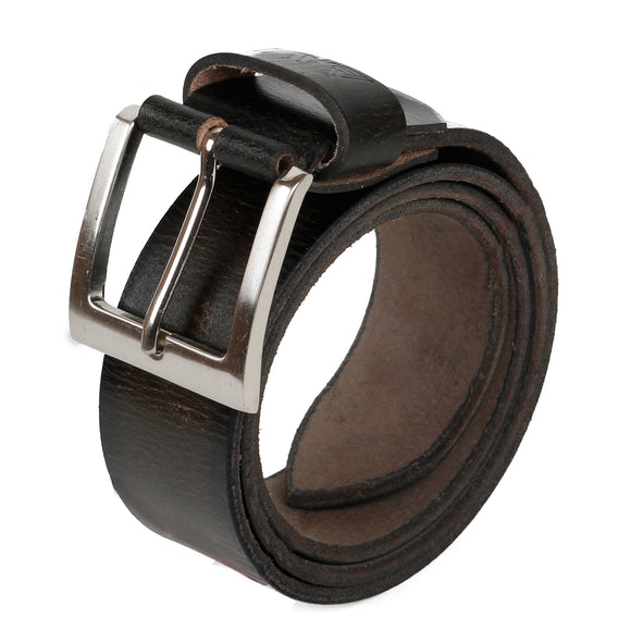 AVI Mens Classic Handcrafted Black shaded Leather Belt