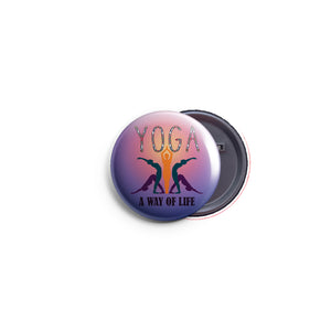 AVI 58mm Regular Size Fridge Magnet Purple Yoga way of life quote MR8002395