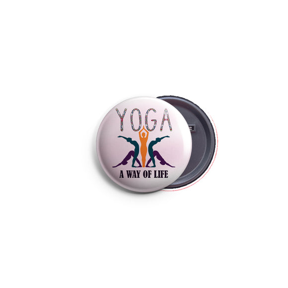 AVI 58mm Regular Size Fridge Magnet Pink Yoga way of life quote MR8002396