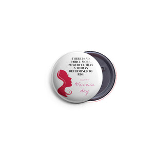 AVI 58mm Regular Size Pin Badge Happy Women's day wish with Girl power Quote R8002342