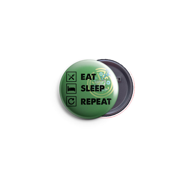 AVI Fridge Magnet Green Eat sleep repeat Quote Regular Size 58mm MR8002410