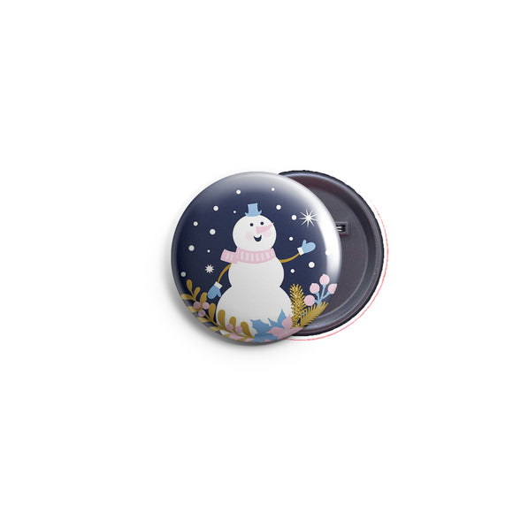 AVI 58mm Fridge Magnet Blue Winter Snowman Christmas Regular Size MR8002414