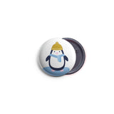 AVI 58mm Badge White Cute Winter Penguin Christmas Regular Size R8002415