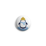 AVI 58mm Badge White Cute Winter Penguin Christmas Regular Size R8002415