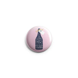 AVI 58mm Badge Pink New Year Christmas Wish Bottle Regular Size R8002417