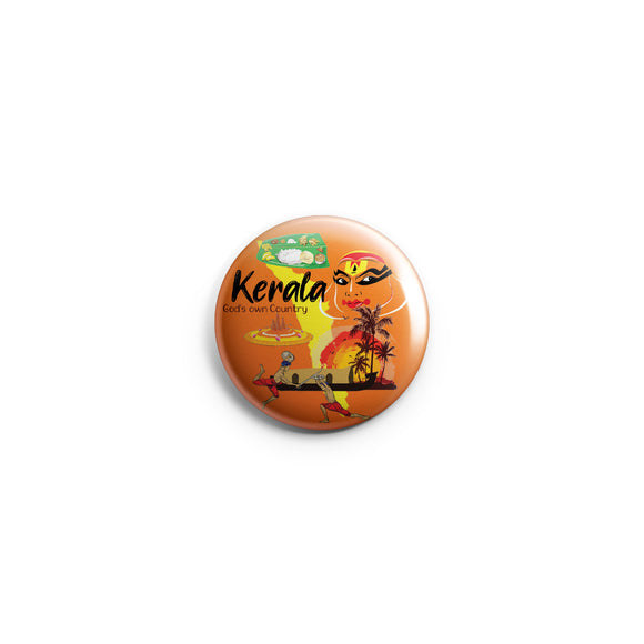 AVI Orange Fridge Magnet Regular Size 58mm Kerala God's Own Country Design MR8002446