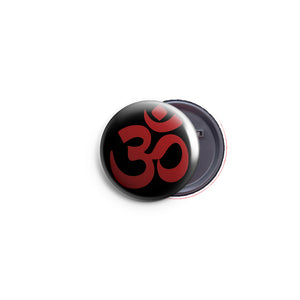 AVI 58mm Fridge Magnet Regular Size Black Om design MR8002449