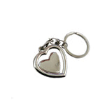 Techpro Valentines'day Love Metal Heart Photo Frame Multi-Colour Keychain Gift For Couples