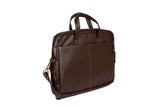 AVI Genuine Leather DarkTan Executive Laptop Bag with Single Compartment