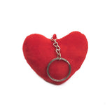AVI Techpro Multicolour Valentines'day Love Soft Plush Heart Red Keychain Gift for Couples