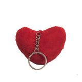 AVI Techpro Multicolour Valentines'day Love Soft Plush Heart Red Keychain Gift for Couples