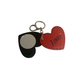 AVI Techpro Multicolour Valentines'day Love Couples Gift Keychain with Sliding Mirror