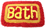 Red Fabric Bath Doormat 24x15 inches FFM00010