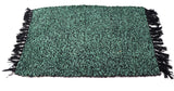 Double sided Plain Fabric Green Design 24 x 16 inches doormat FFM00003