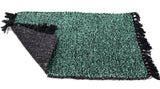 Double sided Plain Fabric Green Design 24 x 16 inches doormat FFM00003