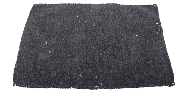 Black Plain Fabric Door Mat 24 x 16 inches FFM00012