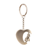 AVI Techpro Doublesided Multicolor Metal Heart with Rotating Couple Design Keychain