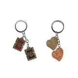 AVI Techpro Multicolour Valentines'day Romantic Metal Heart Keychain Gift for Couples Combo Pack