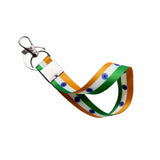 AVI Small Size Fabric ID tag type Keychain with Tricolor India Flag design R1403054