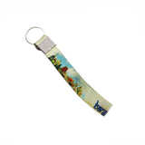 AVI Fabric Small ID tag type Keychain Cream with Bangalore Karnataka design R1403055