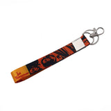 AVI Small Size Fabric ID tag type Keychain Yellow with Hindu God Jai Bajrang Bali (Hanuman) design R1403062