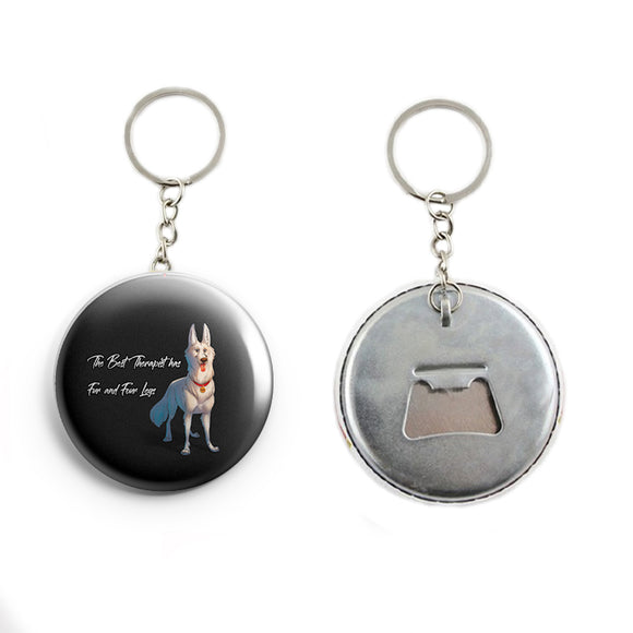 AVI Black Keychain Metal Fur and four legs dog quote for pet lovers Design R7000027