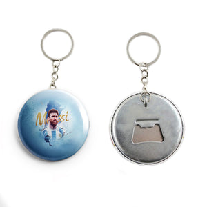 AVI 58m Regular Size Metal Keychain Blue Argentina Football player Lionel Messi design R7000031