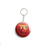 AVI Metal Keychain  Red Spanish Football player Andrés Iniesta Luján R7000034