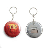 AVI Metal Keychain  Red Spanish Football player Andrés Iniesta Luján R7000034