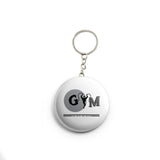 AVI Metal Keychain White GYM no pain no gain R7000062