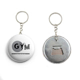 AVI Metal Keychain White GYM no pain no gain R7000062