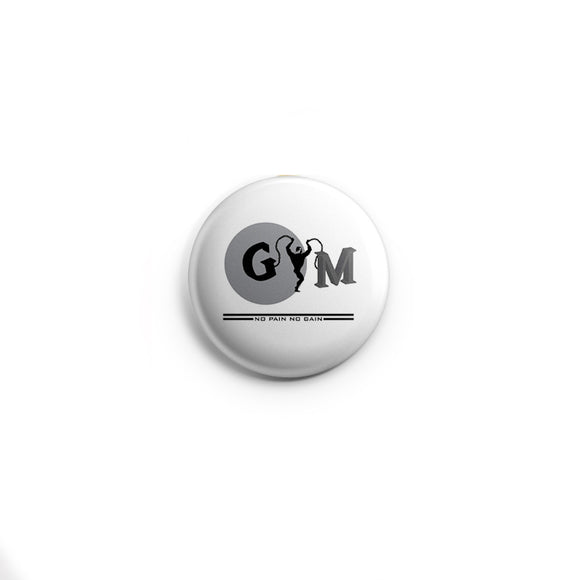 AVI 58mm Regular Size Fridge Magnet Metal White No pain no Gain Gym workout Design MR8000062
