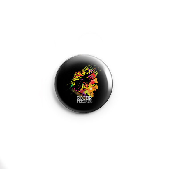 AVI 58mm Fridge Magnet Black Swiss Tennis Player Roger Federer design Regular Size MR8000065