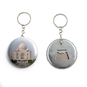 AVI  White Delhi Agra Taj Mahal Keychain Regular Size Metal 58mm R7002030