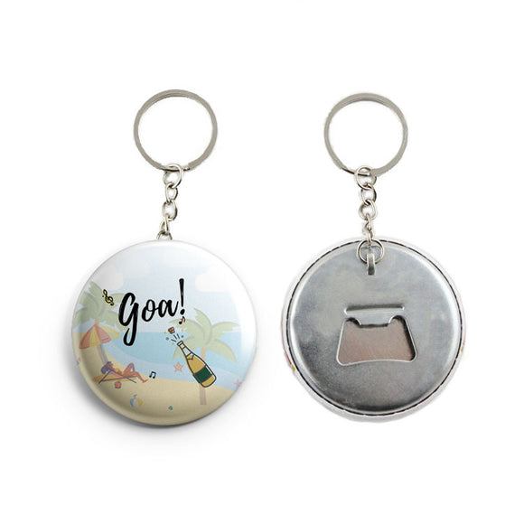 AVI White Goa beach India Travel Souvenir Keychain Regular Size Metal 58mm R7002054